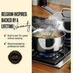 Maestro Stainless Steel Saucepan with Lid - 1.7 Qt. - By Baano