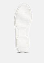 Magull Solid Lace Up Leather Sneakers