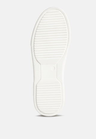 Magull Solid Lace Up Leather Sneakers