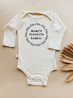 Mama's Favorite Human Organic Bodysuit Long Sleeve - By Baano