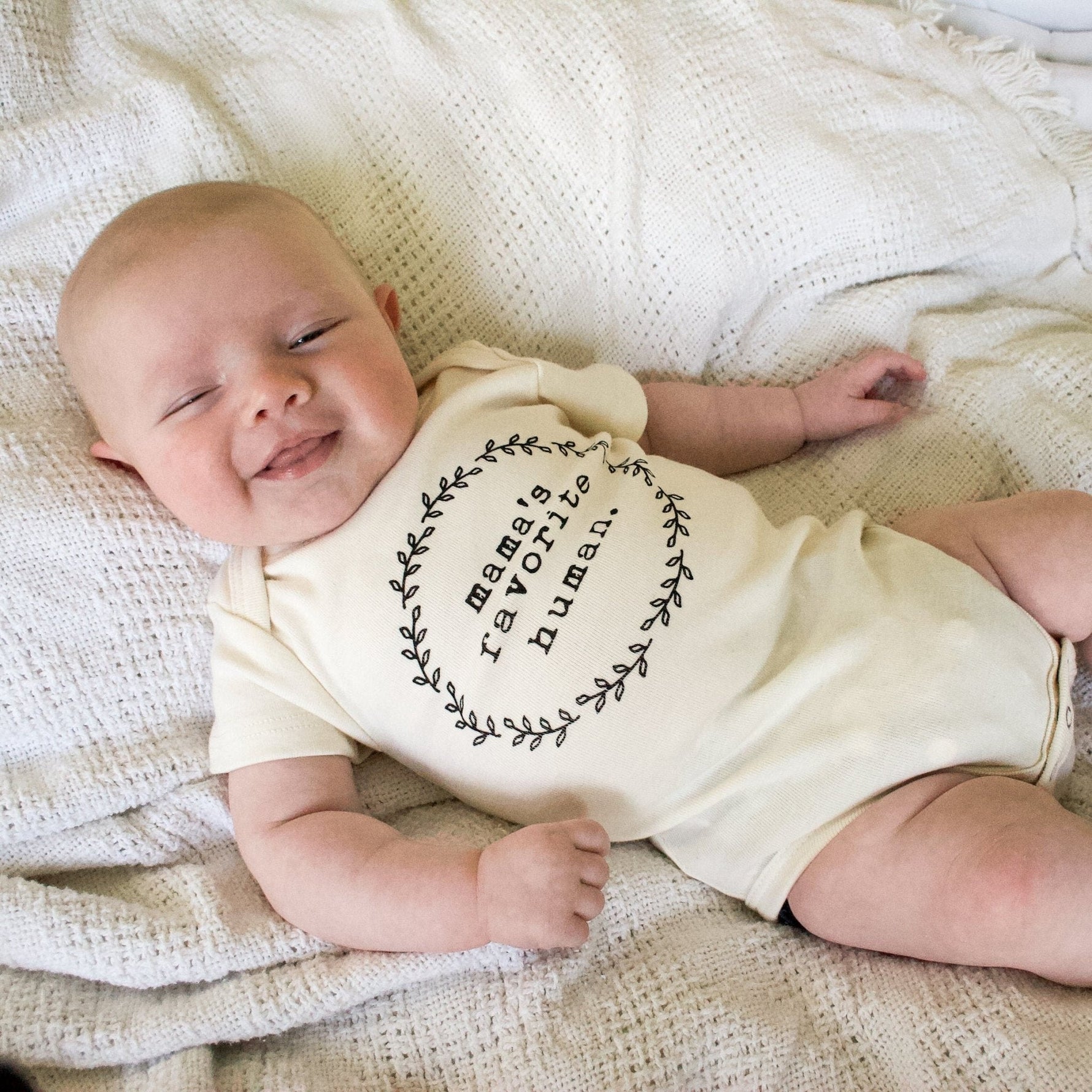 Mama's Favorite Human Organic Baby Bodysuit Tenth & Pine