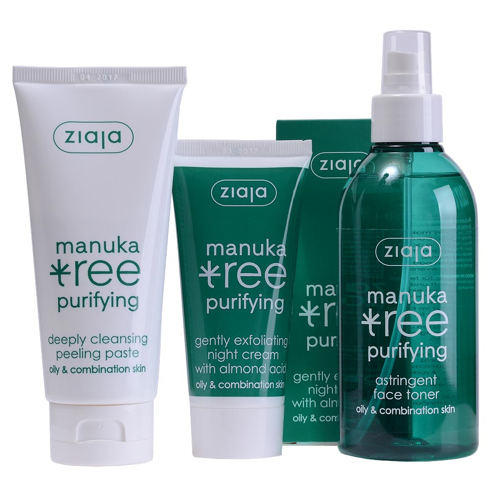 Manuka Tree Bundle: Night Cream, Face Toner & Cleansing Peeling Paste - By Baano