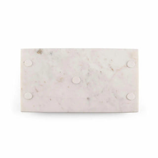 Marcella Marble Tray with Leaf Handles