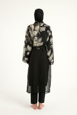Silky Full Length Modest Kimono Lightweight Elegant Beach Cover P2509 - By Baano