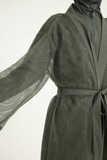 Khaki Full Coverage Mesh Kimono – Marina P2501-3 - By Baano