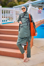 Khaki Full Coverage Modest Swimwear Burkini Set M2516 - By Baano