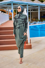 Khaki Full Coverage Modest Swimwear Burkini Set M2516 - By Baano