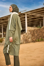 Khaki Modest Full Coverage Swimsuit – Islamic Burkini Set | M2521-1 - By Baano