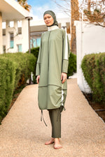 Khaki Modest Full Coverage Swimsuit – Islamic Burkini Set | M2521-1 - By Baano