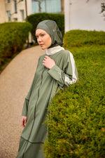 Khaki Modest Full Coverage Swimsuit – Islamic Burkini Set | M2521-1 - By Baano