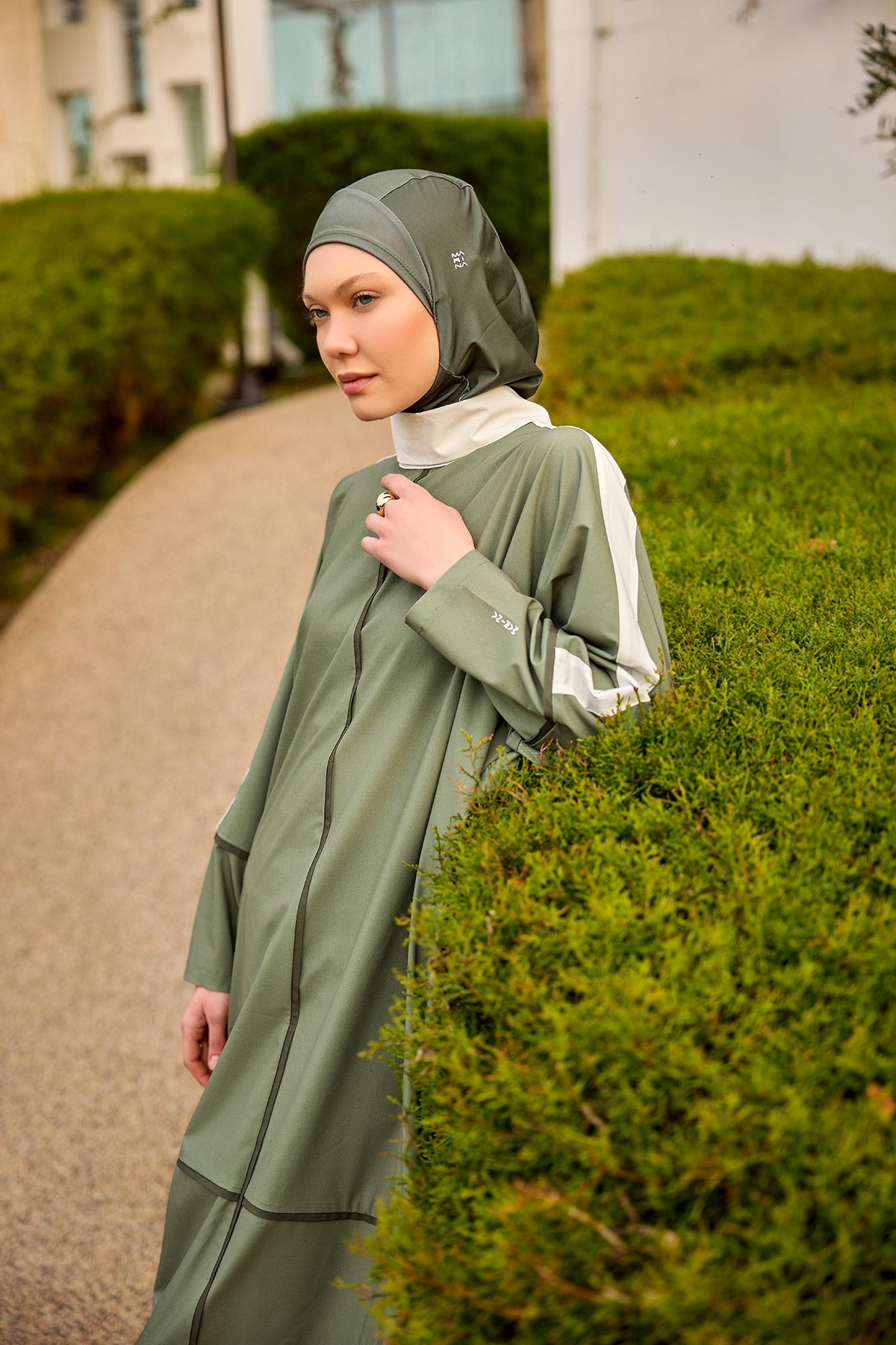 Khaki Modest Full Coverage Swimsuit – Islamic Burkini Set | M2521-1 - By Baano