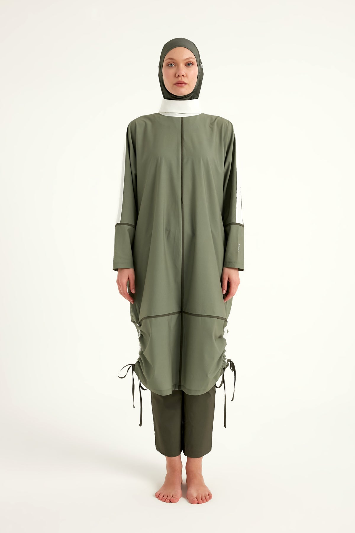 Khaki Modest Full Coverage Swimsuit – Islamic Burkini Set | M2521-1 - By Baano