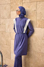 Marina Full Coverage Modest Swimsuit in Indigo - M2526-2 Marina Modest