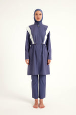 Marina Full Coverage Modest Swimsuit in Indigo - M2526-2 Marina Modest