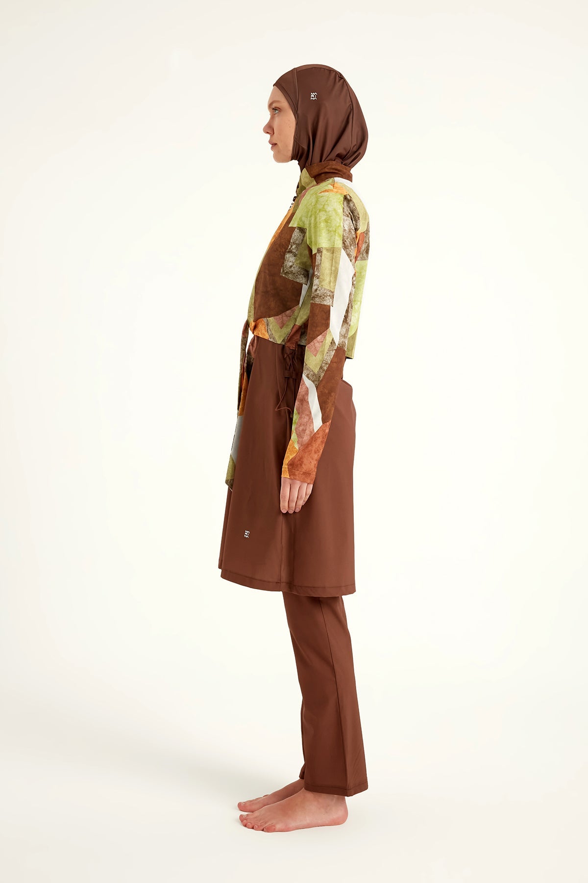 Brown Full Coverage Modest Swimwear Burkini Set M2530-1 - By Baano