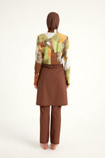 Brown Full Coverage Modest Swimwear Burkini Set M2530-1 - By Baano