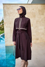 Marina Brown Full Coverage Modest Swimwear Burkini Set M2533 - By Baano
