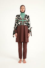 Elegant Black Burkini – Full Coverage Islamic Swimwear Set M2519 - By Baano