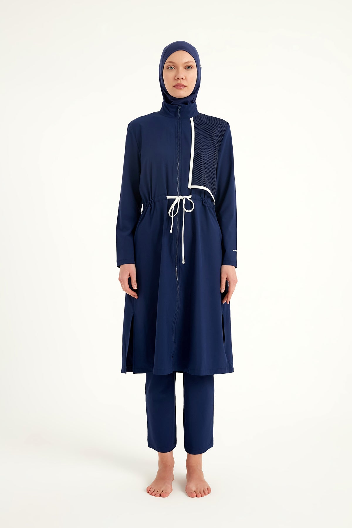 Navy Full Coverage Modest Swimwear Burkini Set M2506-2 - By Baano