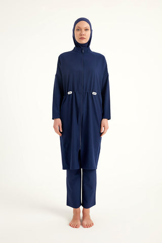 Navy Full Coverage Modest Swimwear Burkini Set M2507-2 - By Baano