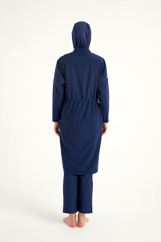 Navy Full Coverage Modest Swimwear Burkini Set M2507-2 - By Baano