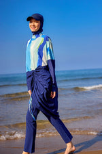 Navy Full Coverage Modest Swimwear Burkini Set M2513 - By Baano
