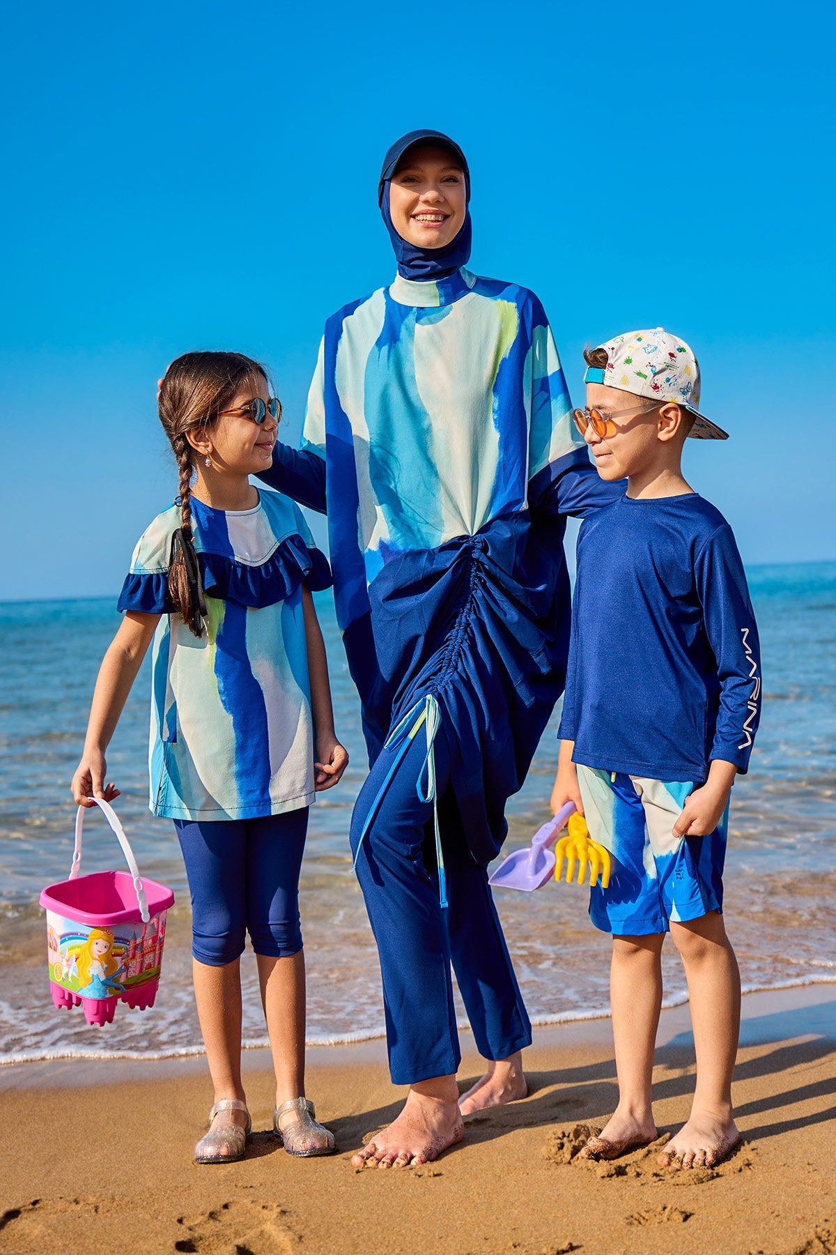 Navy Full Coverage Modest Swimwear Burkini Set M2513 - By Baano
