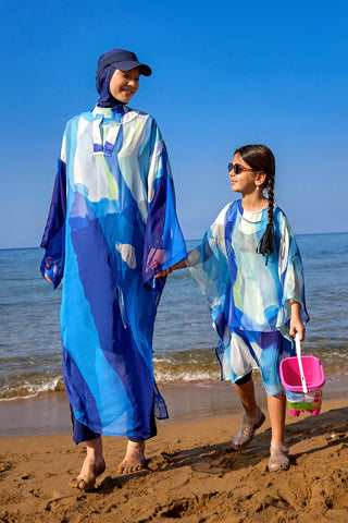 Navy Full Coverage Modest Swimwear Burkini Set M2513 - By Baano