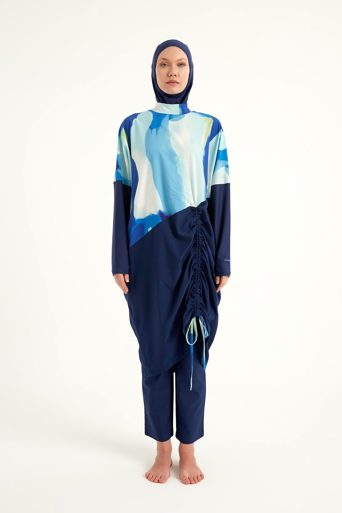 Navy Full Coverage Modest Swimwear Burkini Set M2513 - By Baano