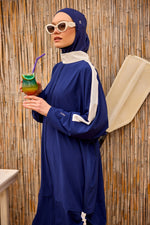 Navy Full Coverage Modest Swimwear Burkini Set M2521-2 - By Baano