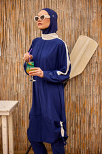 Navy Full Coverage Modest Swimwear Burkini Set M2521-2 - By Baano