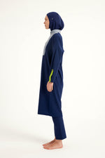 Navy Full Coverage Modest Swimsuit – Burkini with Adjustable Fit M2527-3 - By Baano