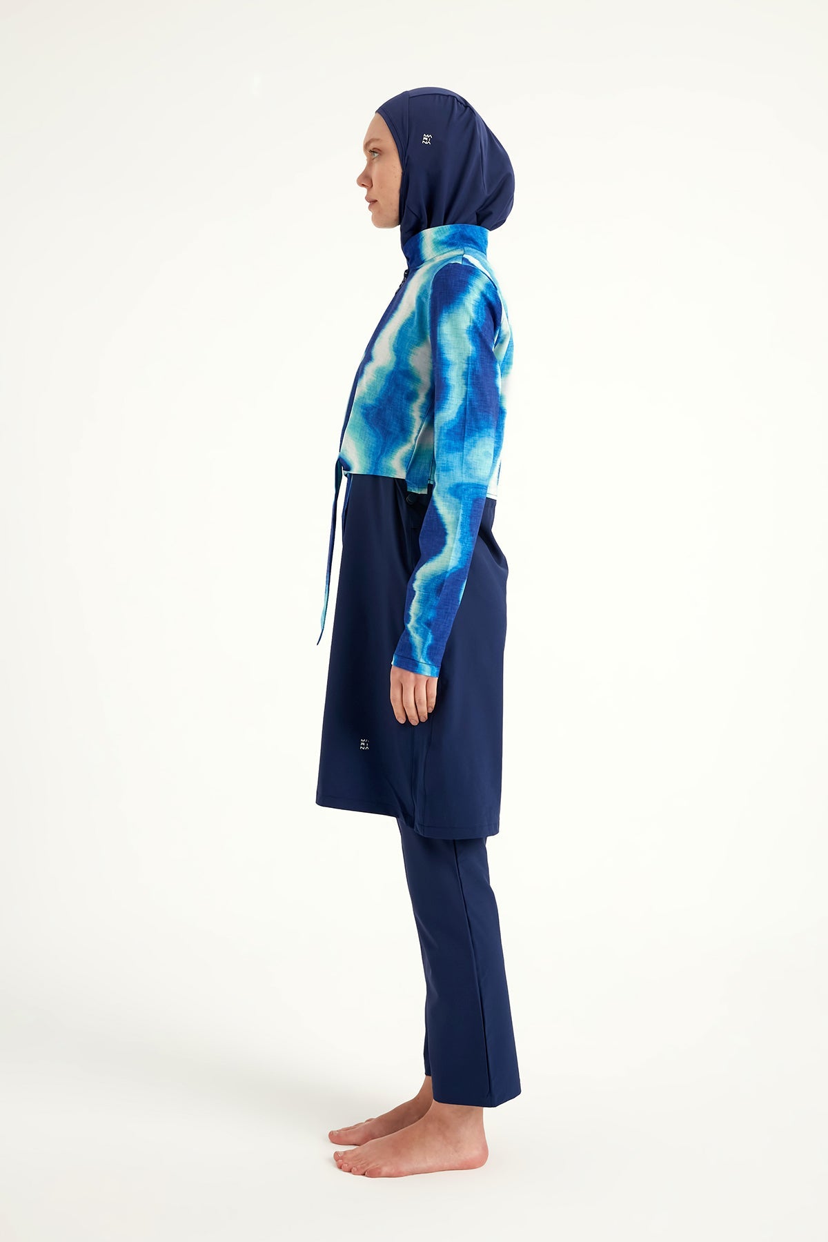 Navy Full Coverage Modest Swimwear Burkini Set M2530-2 - By Baano