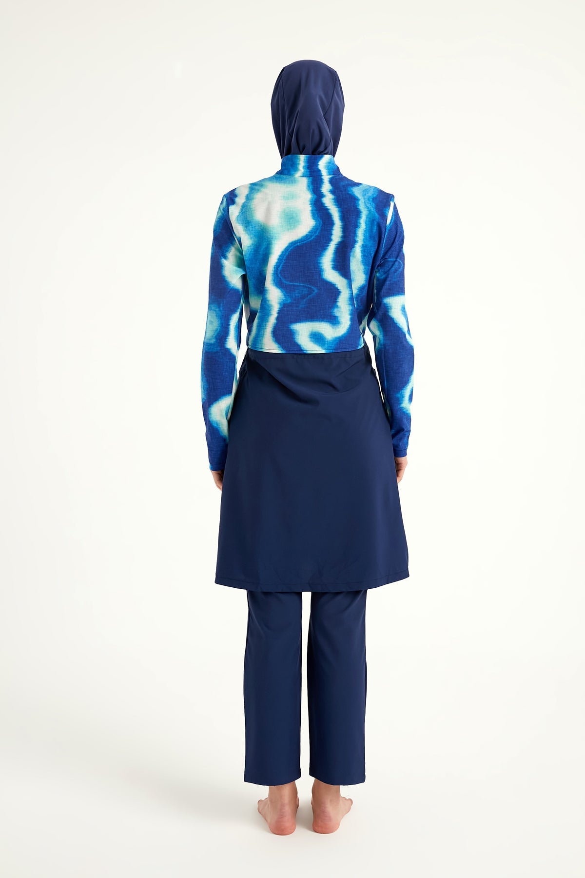 Navy Full Coverage Modest Swimwear Burkini Set M2530-2 - By Baano