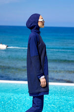 Navy Full Coverage Modest Swimwear Burkini Set M2534-2 - By Baano