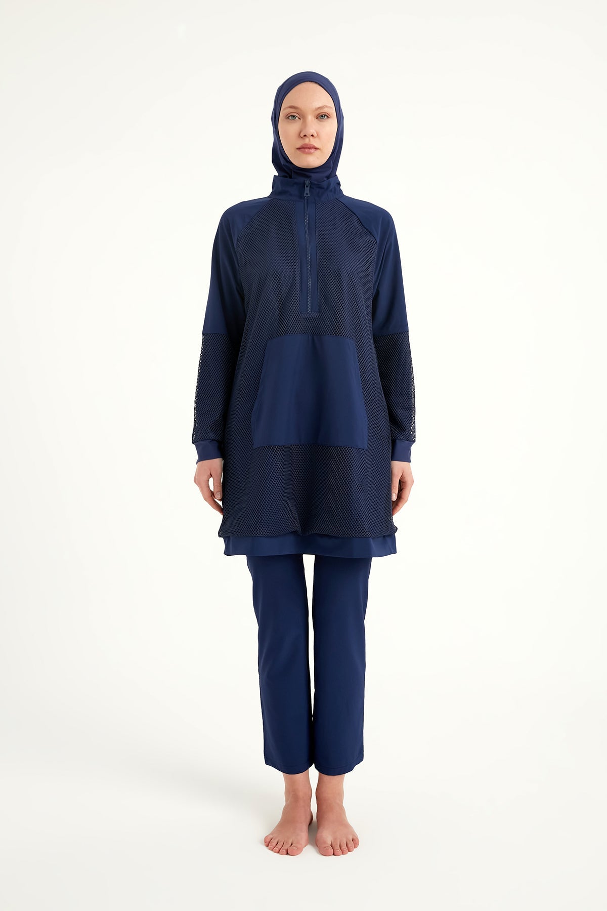 Navy Full Coverage Modest Swimwear Burkini Set M2534-2 - By Baano