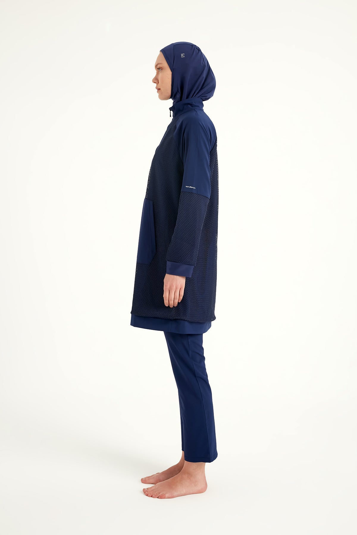 Navy Full Coverage Modest Swimwear Burkini Set M2534-2 - By Baano