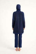 Navy Full Coverage Modest Swimwear Burkini Set M2534-2 - By Baano