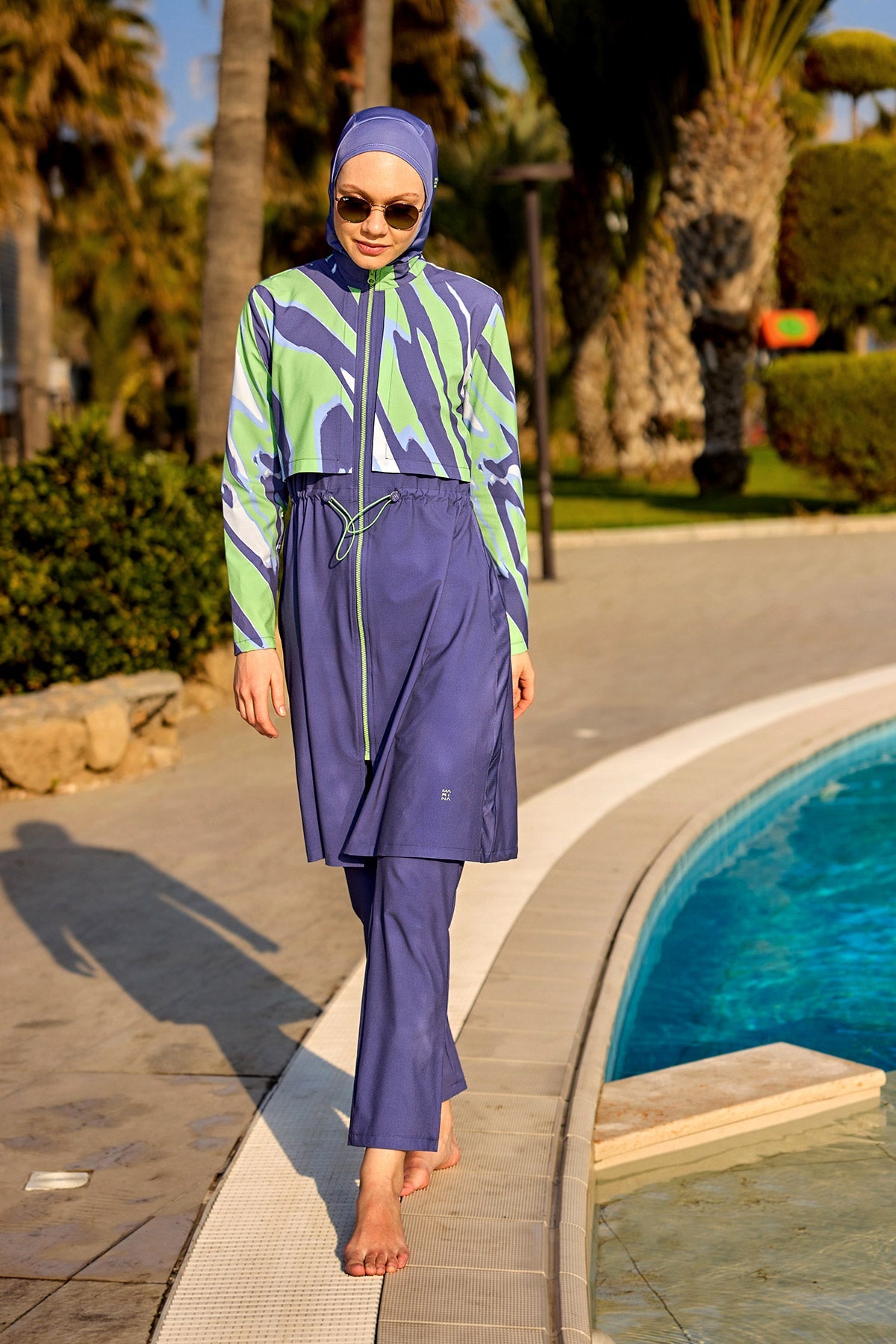 Marina Purple Full-Coverage Modest Swimsuit – M2509 - By Baano