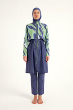 Marina Purple Full-Coverage Modest Swimsuit – M2509 - By Baano