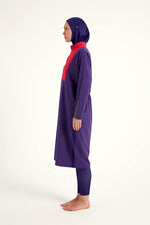 Purple Full Coverage Modest Swimwear Burkini Set M2527-2 - By Baano