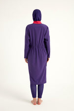Purple Full Coverage Modest Swimwear Burkini Set M2527-2 - By Baano