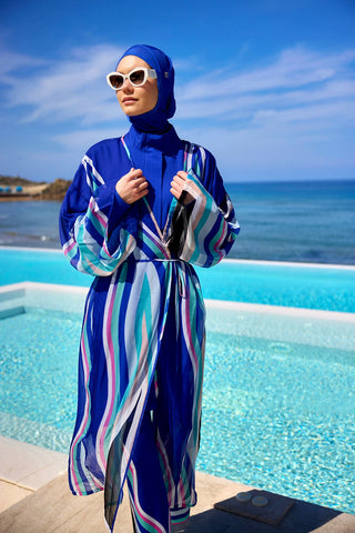 Silky Modest Swim Kimono – Lightweight Full Coverage Beach Cover P2503-2 - By Baano