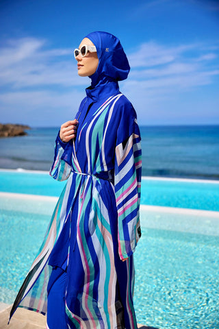 Silky Modest Swim Kimono – Lightweight Full Coverage Beach Cover P2503-2 - By Baano