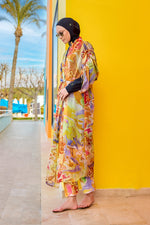 Silky Modest Full Coverage Kimono – Lightweight Elegant Beach Cover P2512 - By Baano