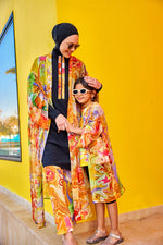 Silky Modest Full Coverage Kimono – Lightweight Elegant Beach Cover P2512 - By Baano