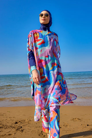 Marina Multicolor Printed Oversize Pareo - P2505 - By Baano