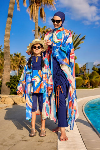 Marina Multicolor Silk-Touch Kimono - P2508 - By Baano