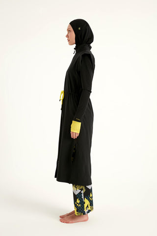 Marina Black Full Coverage Islamic Swimwear Burkini Set M2501-1 - By Baano