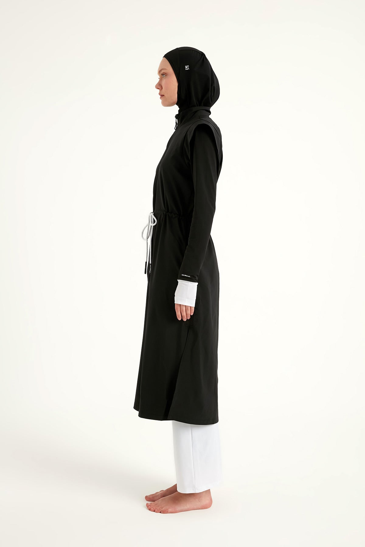 Black Full Coverage Islamic Swimwear Burkini Set M2501-2 - By Baano